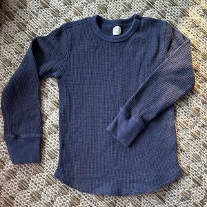 Kids J CREW Navy Waffle T Shirt